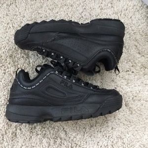 Black Fila Disruptors